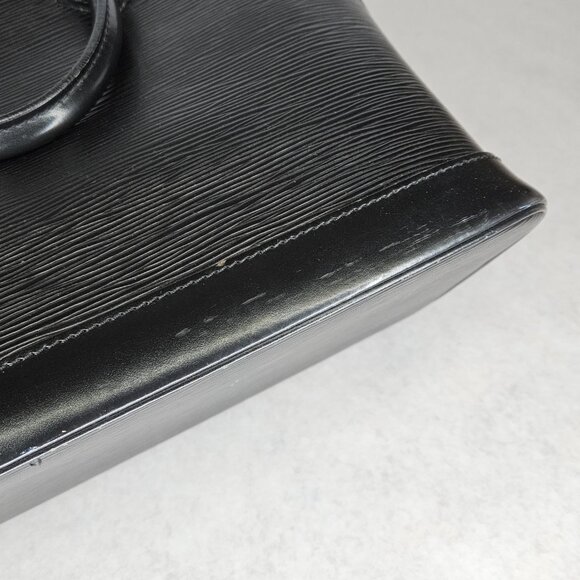 Louis Vuitton Black Epi Leather Alma PM Tote Bag Purse Handbag with COA - Picture 8 of 16